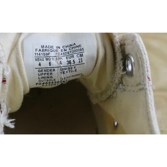 Converse Womens Sneakers All Stars Slip Ons 6 Chucks Cream Tan Red Athletic - Picture 9 of 9